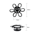 Miniatyrbillede 2 af 5: LED-loftslampe, sort, lille loftslampe til entreen, 30 W køkkenlampe, moderne varm hvid soveværelseslampe, 3000K geometrisk designlampe