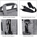 Miniatyrbillede 3 af 5: Laptop taske, Business Laptop tasker Aktentaske Kontor taske Laptop bæretaske Computer dokument taske til arbejde, skole, uni,  Grå-15,7  x 3,1  x 11,8 tommer Gray