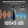 Miniatyrbilde 3 av 5: Trådløse Bluetooth-hodetelefoner, justerbart hodebånd, HiFi-stereolyd, innebygd mikrofon, Bluetooth 5.0, lang spilletid (svart)