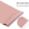 Miniatyrbild 3 av 5: PU-läderfodral för MacBook Air 15 tum A2941 M2-chip, inre mjuk fluff tjock vadderad bärbar resväska (rosa)