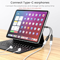 Miniatyrbild 5 av 6: 60W USB C Splitterkabel, Snabbladdande Typ C Splitterkabel med Dataöverföring, 2 i 1 USB C Splitteradapter för iPhone 15, Macbook, Xbox, Laptop black