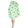 Miniatyrbild 5 av 5: Överdimensionerad filttröja - Sherpa fleece bärbar filt för unisex vuxna kvinnor män, fluffig jättebekväm huvtröja avocado