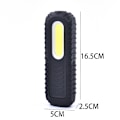Miniatyrbillede 2 af 5: Genopladelig LED-arbejdslampe, 5W COB Front LED-inspektionslamper med krog og magnetisk base til bil, nødsituation (sort)