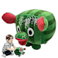 Miniatyrbild 1 av 5: Pet Simulator X Plyschleksak Fylld Djur Titanic Hippomelon Vattenmelon Dock Baby Sov Kudde Pojk
