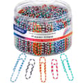 Färgade Gem i Assorterade Storlekar 450 Pack, Gem Medium 28mm & Stora Gem 50mm, Hållbara & Rostfria Gem, Vinylbelagda Gem