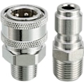 Miniatyrbillede 1 af 5: Trykslange Hurtigkobling Adapter Kit, 9,5mm Han-gevind, 5000 PSI 3/8'' Hurtigkobling Kit -Han