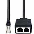 Pikkukuva 3 / 5: RJ45 1 uros 2 naarasadapteri LAN Ethernet -kaapelin jatkamiseen (käytä samanaikaisesti) Surffaa verkossa samanaikaisesti
