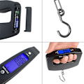 Miniatyrbillede 3 af 5: Elektronisk digital bærbar hængevægt rejsebagagevægt (50 kg)