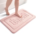 Miniatyrbilde 1 av 5: Minneskum Badmatte, Badmatter, Sklisikre Gulvtepper, Superabsorberende Badmatte, Hurtigtørkende, Maskinvaskbar Baderomsmatte pink 40*60cm