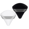 Miniatyrbilde 1 av 5: Pudderpuff 2 stk, trekantpudderpuff, myke og gjenbrukbare sminkepuff, gjenbrukbar foundationpuff med stropp (svart + hvit, 70*65mm) Black , White