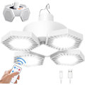 Miniatyrbilde 1 av 5: 169 LED Solcelle Campinglampe Utendørs, Sammenleggbar USB Oppladbar Lykt, med Fjernkontroll Hengende Powerbank Arbeidslys Camp [Energiklasse A+++]