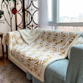 Miniatyrbild 3 av 3: Filt Soffa Gosig Filt - Varm Sherpa Flanell Soffa Överkast, Tjock Soffa Filt Soffa Filt, Fluffig Filt för Soffa yellow 130*160cm