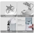 Miniatyrbilde 2 av 5: Bærbar Blender Blender for Shakes og Smoothies Mini Smoothie Blender, Blending og Pulse Dual Mode (Hvit) White