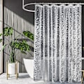 Miniatyrbillede 1 af 5: Klar bruseforhængsfor 72 x 72 tommer, 3D brostensbelagt vægtet plastik badeforhængsfor, 180*180cm