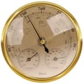 Analogt vejrstation - barometer, termometer, hygrometer (guld, 128 mm) Gold