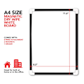 Miniatyrbillede 2 af 4: A4 Tør Slet Magnetisk Whiteboard Mini Kontor Bemærk Memo Whiteboard og Viskelæder