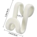 Miniatyrbillede 2 af 5: 20 stk. Mini Tøj Bøjle Connector Kroge White