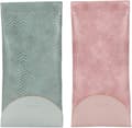 2 st bärbara glasögonfodral för kvinnor Pink,green