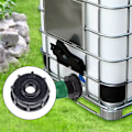 Miniatyrbilde 5 av 5: 3 stk IBC tankadapter, plastavløpsvanntanklokkadapter, S60x6 IBC adapterfittings 1/2 3/4 1 tommer svart