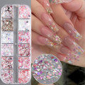 Pikkukuva 2 / 5: 12 väriä kuusikulmainen paksu glitter holografinen askartelu tarrat paljetit sydän kynsi taide glitter merenneito jauhe hiutaleet kiiltävät helmet tähti paljetit