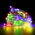 Miniatyrbilde 1 av 5: Eventyrlys, 2 stk 50 LED batteridrevne lysstrenger kobbertrådslys for bryllup jul, juletrepynt (5M/16ft 50 stk/flerfarget) color