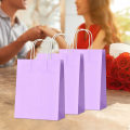 Miniatyrbilde 5 av 5: 30 stk gaveposer, papirposer for gaver, festposer med håndtak, godteposer bæreposer for bursdag, bryllup - 5,9 x 3,14 x 8,26 tommer (lilla) Purple