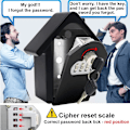 Miniatyrbild 3 av 5: Väggmonterad säker nyckelbox, stor nyckelförvaring, nyckelbox med digital kod och nödnycklar (svart) Black