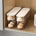Miniatyrbilde 2 av 4: Eggdispenser for kjøleskap, oppbevaring av egg i kjøleskap, automatisk rull opp 4-lags eggboks