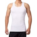 Pikkukuva 3 / 4: 5 kpl Miesten Tank Topit 100% Puuvilla Tank Top Alusvaatteet (Valkoinen*5)-XL