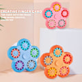 Miniatyrbilde 2 av 5: Roterende Magisk Bønnekube Spinner Fidget Leke, 10 Sider 2 i 1 Morsomme Perler Puslespill Utdanningsleker, Ideell Festgave Anti-Angst Skrivebordsleker (Oransje)