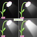 Miniatyrbillede 5 af 5: Børne skrivebordslampe, kreativ LED genopladelig skrivebordslampe øjenbeskyttelse touch sensor bordlampe dæmpbar sengebordslampe med penneholder Pink