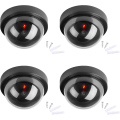 Miniatyrbilde 1 av 5: Dummykameraer, sikkerhetsdummy CCTV-kuppelkamera med LED-blitslys for bedrifter, butikker, hjem, falsk overvåkingskamera falsk overvåking (4-pakning) 4pc