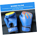 Miniatyrbilde 3 av 5: 1 par Kickboxing barneboksinghansker for 3-8 år Fighting Bag Hansker Menn Blå Flamme