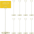 Miniatyrbillede 1 af 5: Hjerteformet bordkort memoholder noteklips 10 stk. (guld)