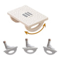 Miniatyrbillede 1 af 5: Gyngende fodstøtte med rullemassage - Ergonomisk design til kontor/hjem, lindrer stress (sort)