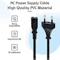 Miniatyrbilde 3 av 5: EU-kontakt Strømkabel 1,5m C7 Bipolær 2 for PS5PS4PS3Xbox Series XS - Svart