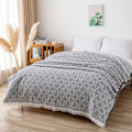 Miniatyrbild 4 av 5: Soffa filt vändbar mångsidig soffa filt gosig filt överkast för soffa, fåtölj och enkelsäng - 180 x 300 cm white+grey 180*300cm