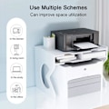 Miniatyrbillede 4 af 5: Printer Desktop Stativ, Skrivebordsarrangør Hvid med Opbevaring Kontorartikler Printer med Justerbare Fødder (18,5”x12,4”) 18.5x12.4x13