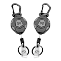 Pikkukuva 1 / 5: Retractable Keychain Heavy Duty Carabiner 2 Pack
