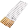 Miniatyrbilde 1 av 5: 15.75\" Lang 5/8\" Bred 2mm Tynn Grillspyd i Rustfritt Stål 8 Stykker, Sølv