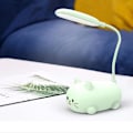 Miniatyrbillede 2 af 5: LED-skrivebordslampe til børn, sød kattelampe USB-genopladelig læselampe, bærbar LED-bordlampe (grøn)
