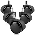 Miniatyrbillede 1 af 5: Pieces Kontorstol Caster Wheels 11 x 22mm 360° Rotation til Gaming Stole, Lydløse No-Scratch Udskiftningshjul, Sort