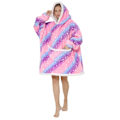 Miniatyrbilde 1 av 5: Oversized teppehette - Sherpa fleece bærbart teppe for unisex voksne kvinner menn, fluffy gigantisk komfortabel hettegenser Star