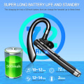 Miniatyrbild 4 av 5: Bluetooth-headset för mobiltelefoner 500 timmars standbytid med LED-laddningsfodral 270 graders roterbar mikrofon Handsfree Touch Control
