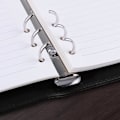 Miniatyrbillede 4 af 5: A6 PU læder notesbogsbind, genopfyldelig 6-ringsbind, løsbladet personlig planlæggerbindomslag med magnetisk spændelukning, sort