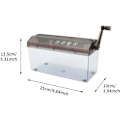 Miniatyrbillede 5 af 5: Mini håndshredder, bærbar papirskærer, manuel shredder, kontor- og skrivebordsartikler til hjemmet, håndpapirshredder til papir, noter, regninger, fotos