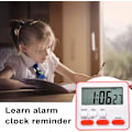 Miniatyrbillede 4 af 5: Elektronisk timer, køkkentimer, læringsstyringstimer, LCD digital nedtællingsstopur med stativ rød