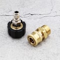 Pikkukuva 5 / 5: 2 kpl painepesurin letkun sovitinta M22 14mm naarasliitin 1/4\" uros pikaliittimeen