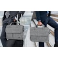 Miniatyrbillede 5 af 5: Laptop taske, Business Laptop tasker Aktentaske Kontor taske Laptop bæretaske Computer dokument taske til arbejde, skole, uni,  Grå-15,7  x 3,1  x 11,8 tommer Gray