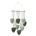 Miniatyrbild 1 av 5: Macrame väggdekoration handgjorda heminredning Boho Macrame gobeläng vävd väggdekoration blad fjäder väggdekoration (armégrön) green